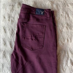 A&E burgundy jeans